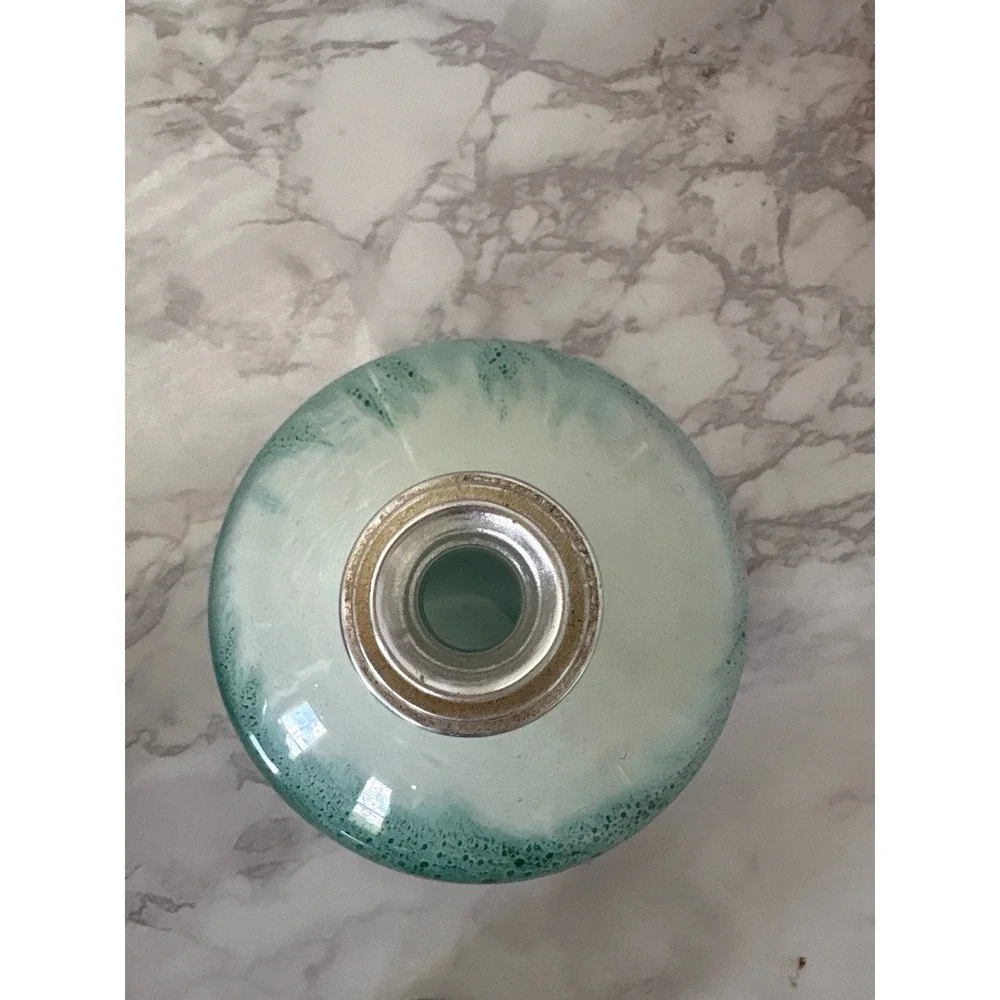 Azure Marble Teal Art Glass Catalytic Fragrance Lamp Bubble Glass Diffuser